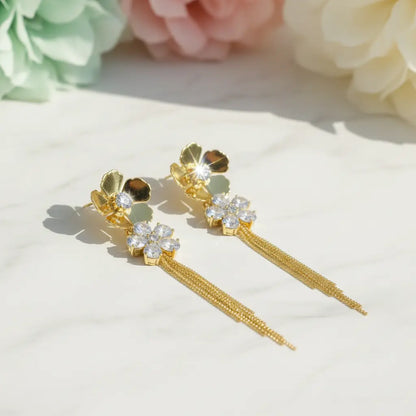 Golden Bloom Cascade Earrings