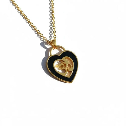 Om Heart Necklace