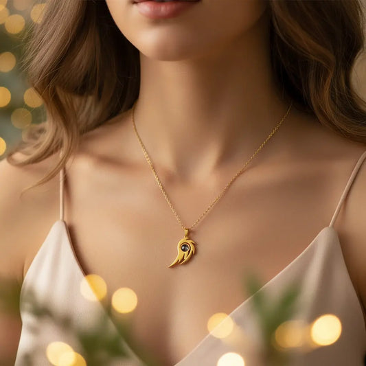 Golden Winged Aura Necklace