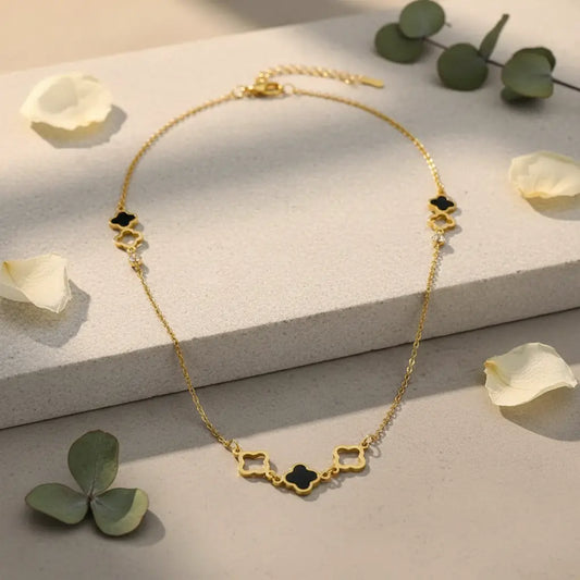 Long Elegant Clover Necklace