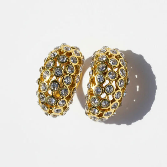 Luxe Zirconia Dome Earrings