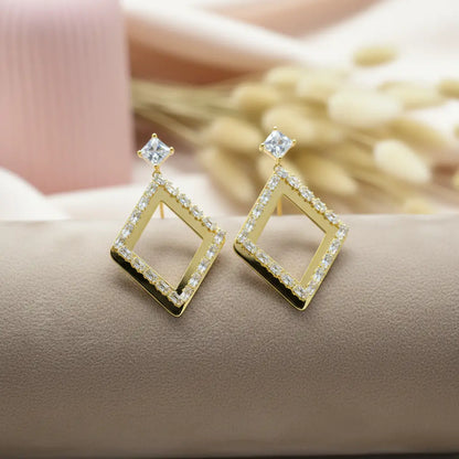 Golden Prism Drop Earrings