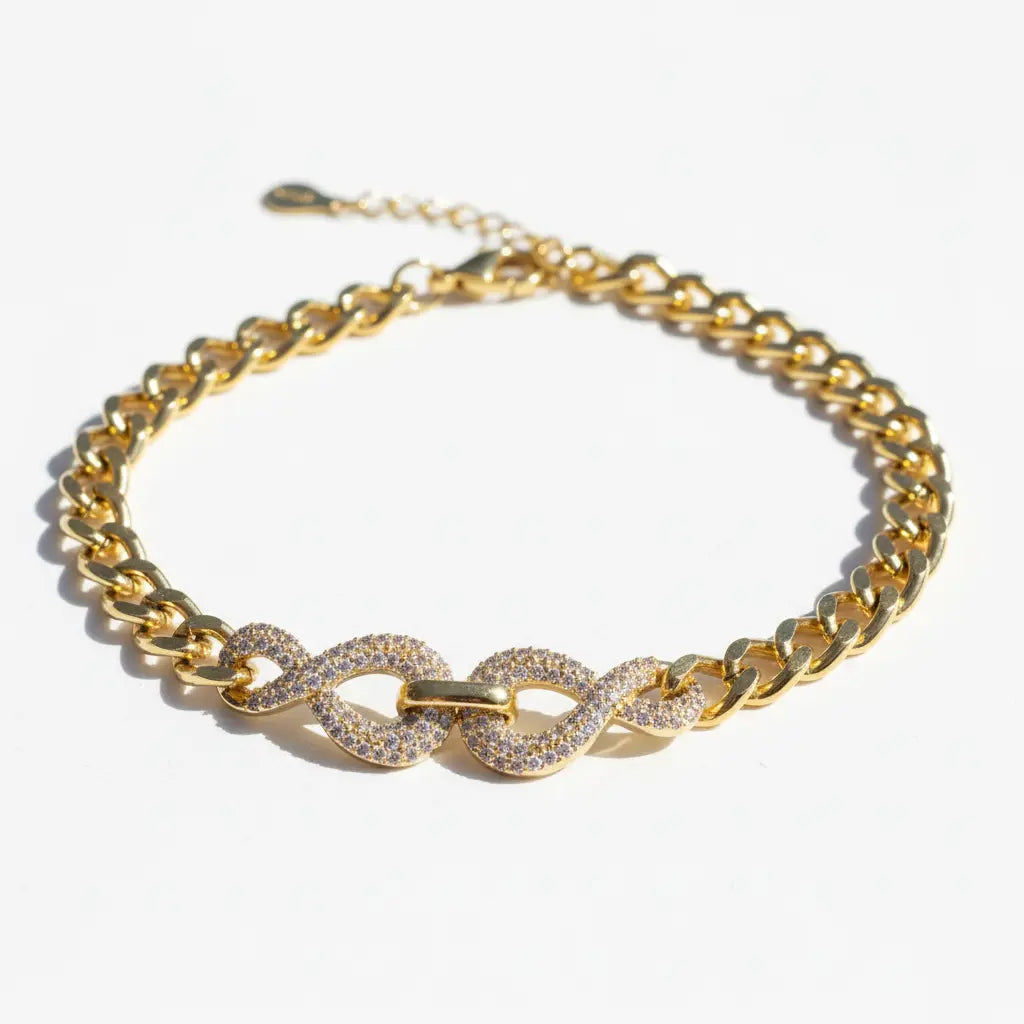 Infinity Sparkle Link Bracelet