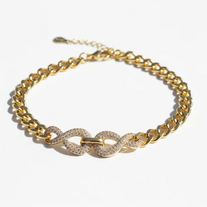 Infinity Sparkle Link Bracelet