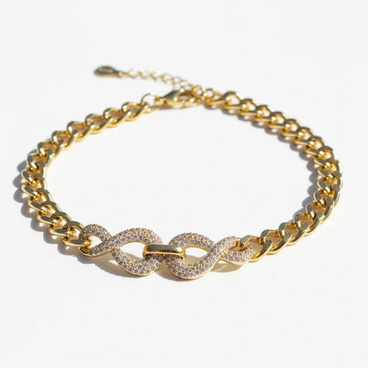 Infinity Sparkle Link Bracelet