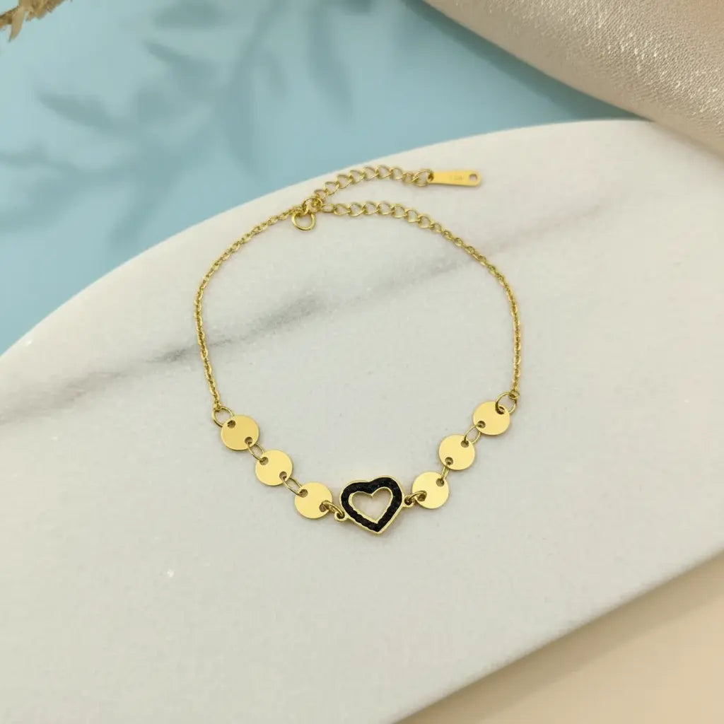 Heartbeat Disk Bracelet