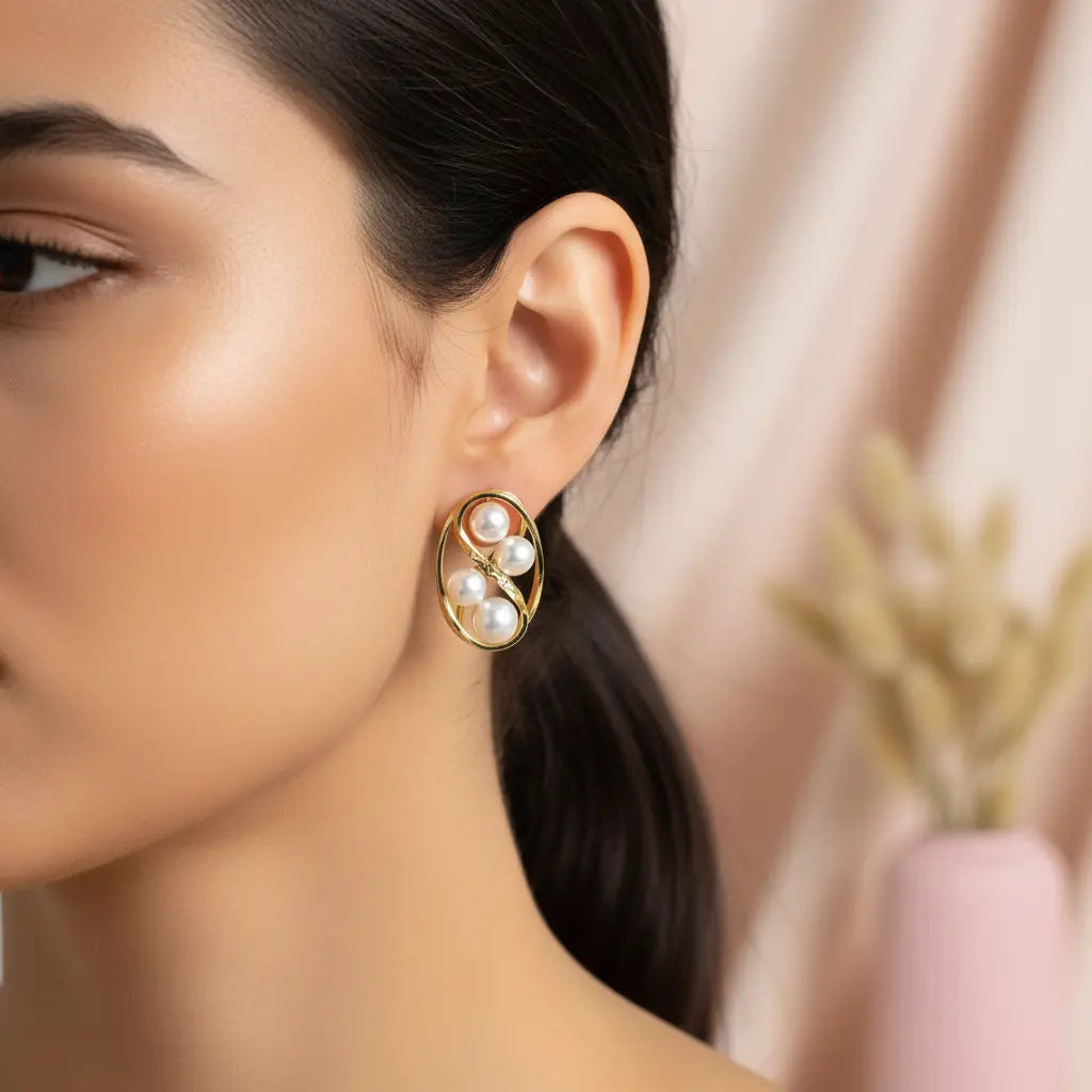 Luxe Pearl Orbit Earrings
