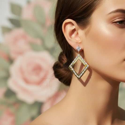 Golden Prism Drop Earrings