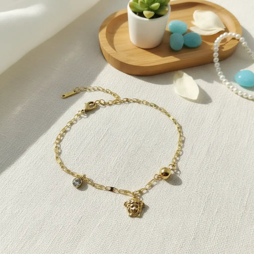 Medusa Charm Bracelet