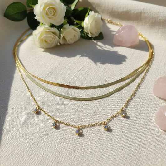 Triple Layer Crystal Necklace