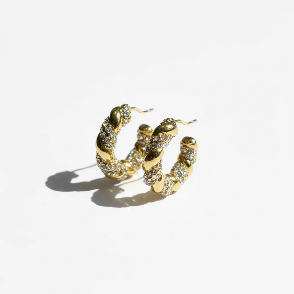 Twilight Twist Pavé Hoops