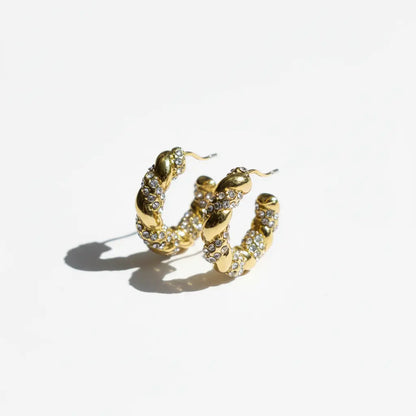 Twilight Twist Pavé Hoops