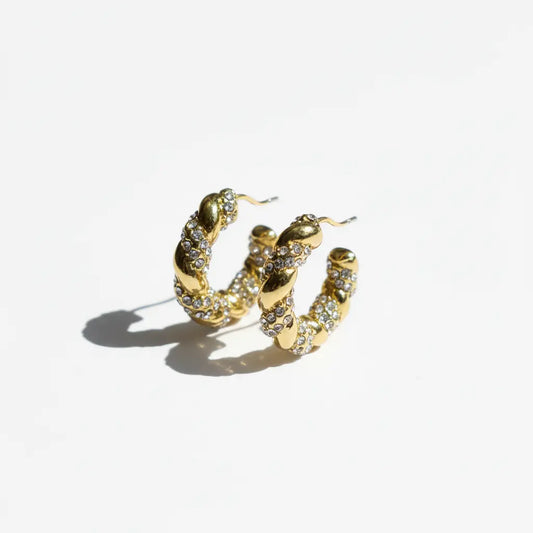 Twilight Twist Pavé Hoops