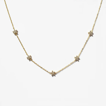 Starlit Petal Station Necklace