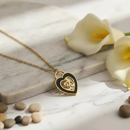Om Heart Necklace