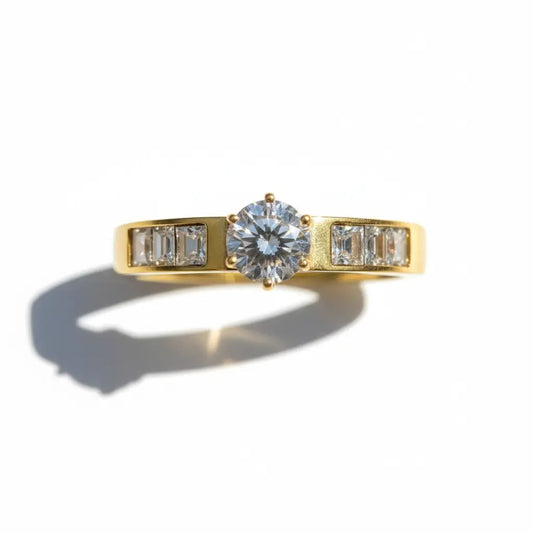 Royal Solitaire Crystal Ring