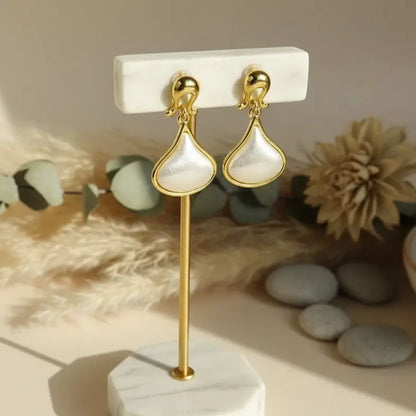 Vintage Pearl Inset Drop Earrings