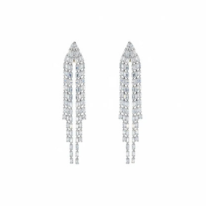 Crystal Cascade Fringe Earrings