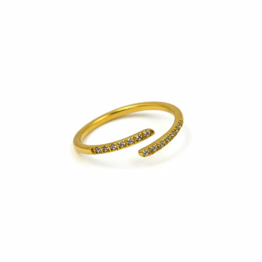 Crystal Open Cuff Ring