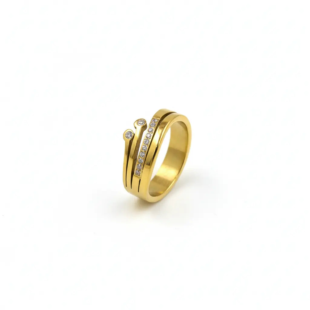 Layered Crystal Statement Ring
