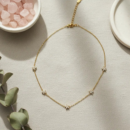 Starlit Petal Station Necklace