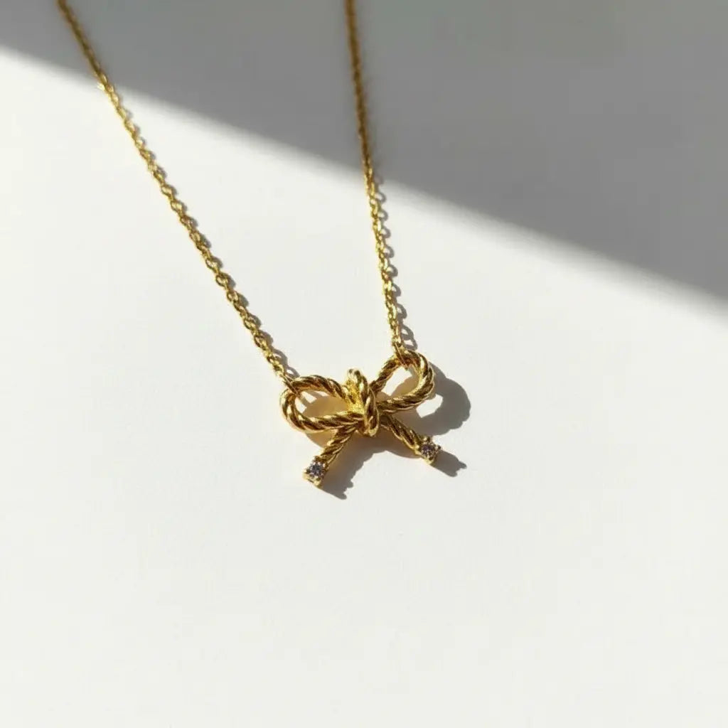 Petite Bowknot Pendant Necklace