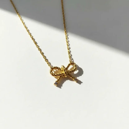 Petite Bowknot Pendant Necklace