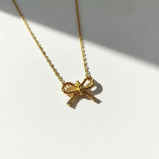 Petite Bowknot Pendant Necklace