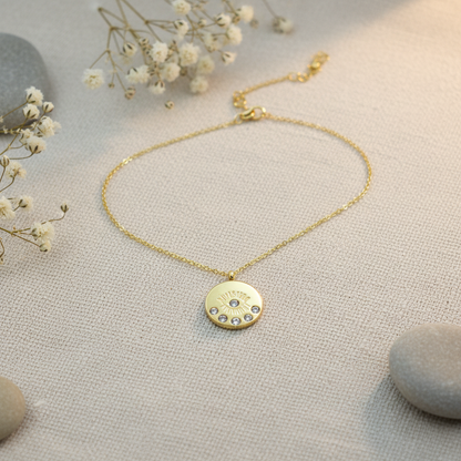 Golden Aura Eye Necklace