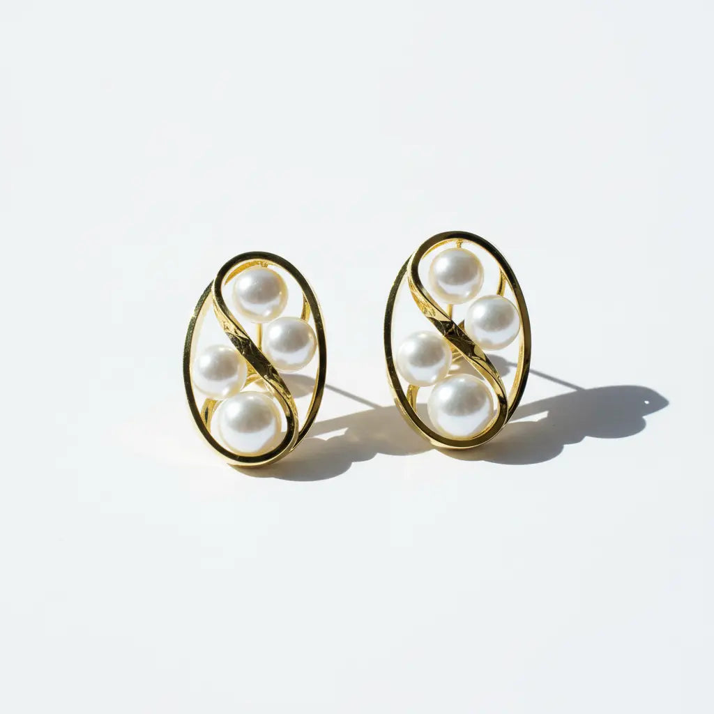 Luxe Pearl Orbit Earrings