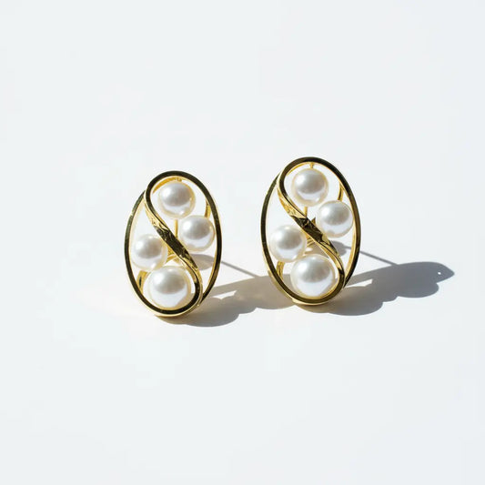 Luxe Pearl Orbit Earrings