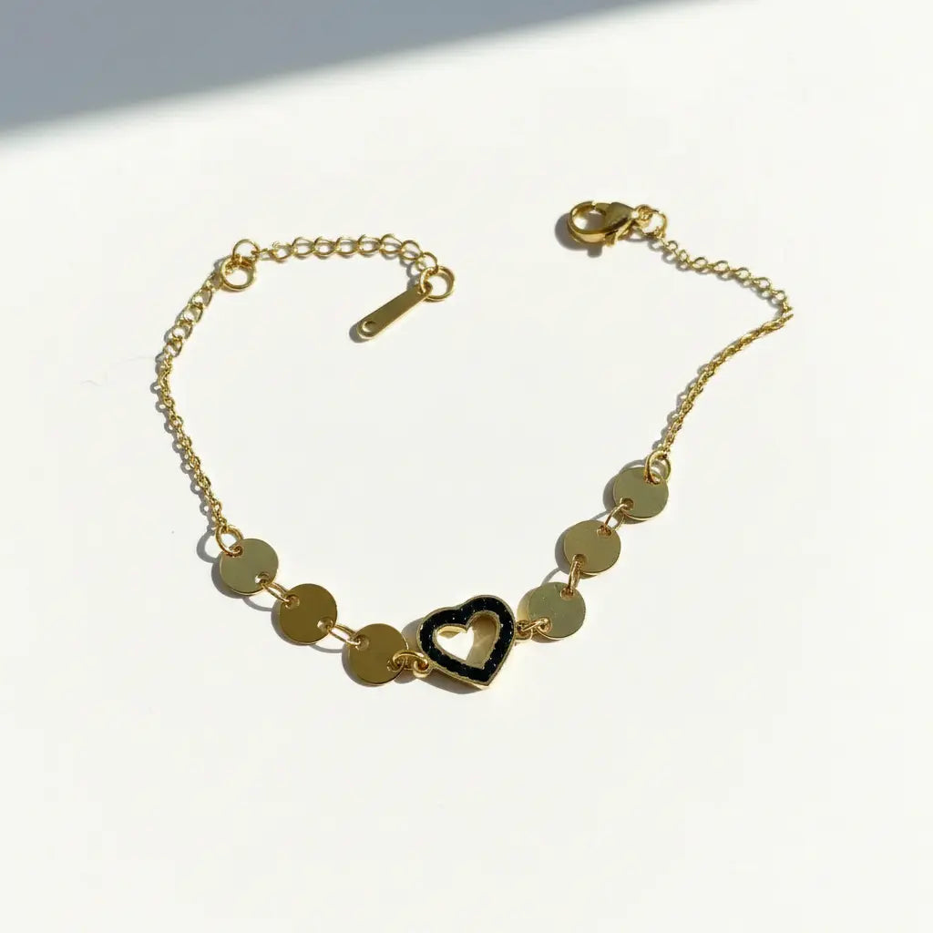Heartbeat Disk Bracelet