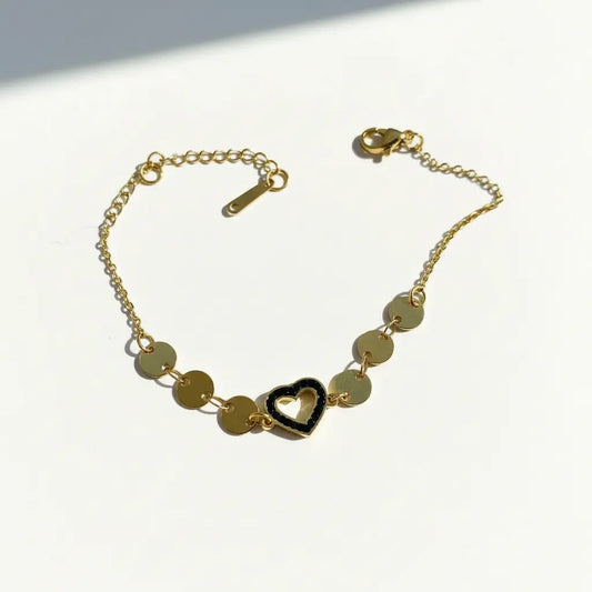 Heartbeat Disk Bracelet