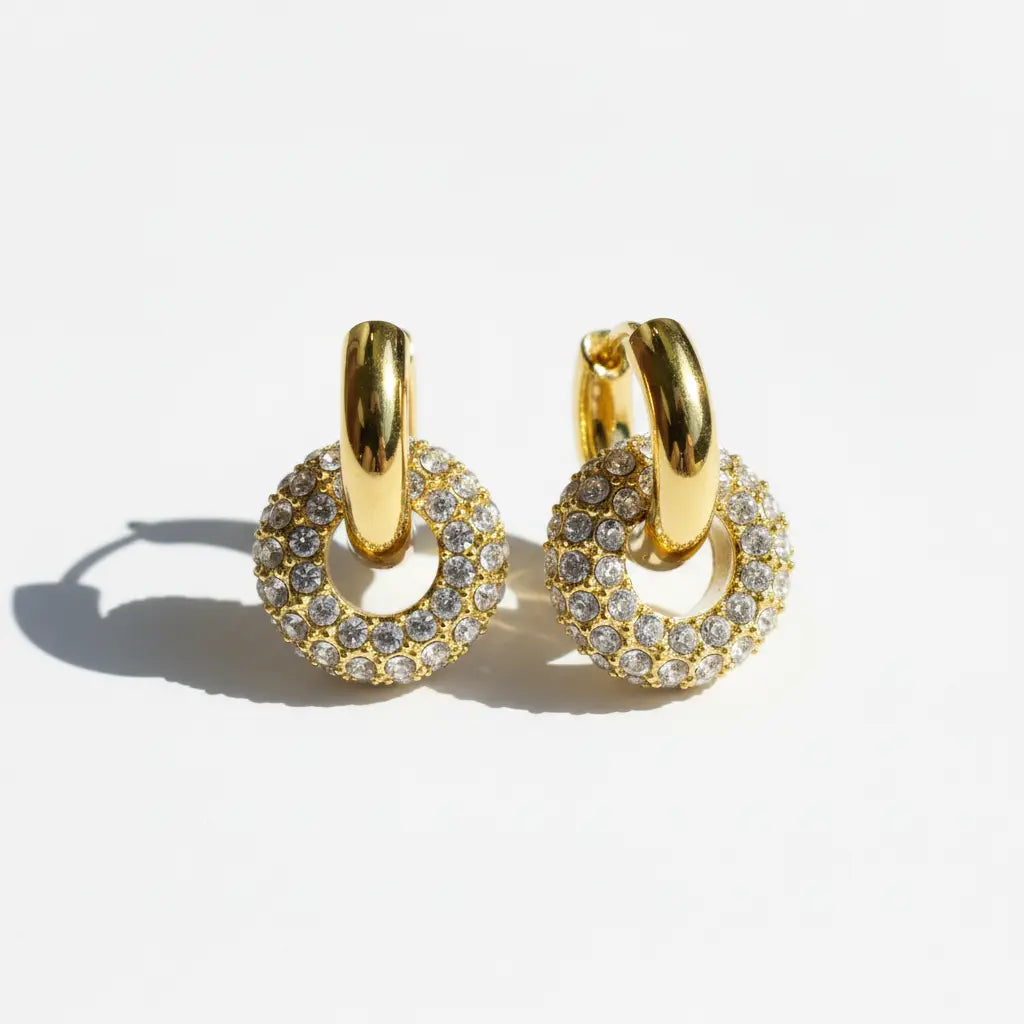 Luna Double Halo Hoops
