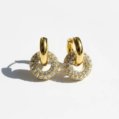 Luna Double Halo Hoops