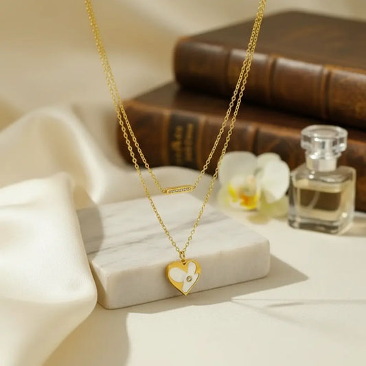 Radiant Heart Duo Necklace