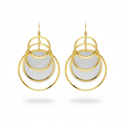Golden Orbit Drop Earrings