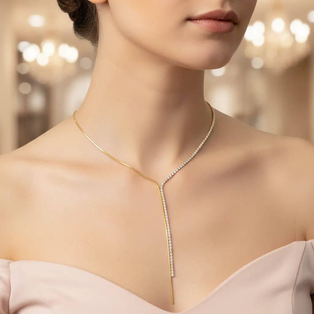 Elegant Drop Y-Line Necklace