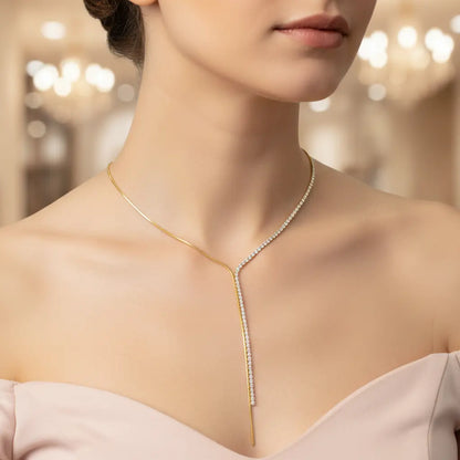 Elegant Drop Y-Line Necklace