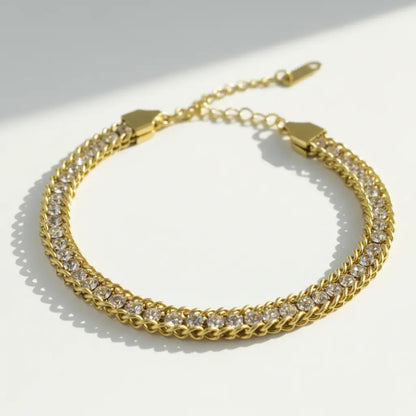 Luxe Braided Sparkle Bracelet
