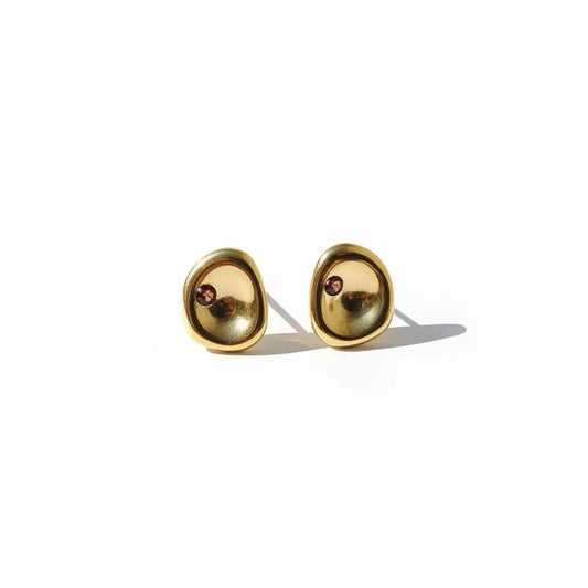 Gilded Pebble Earrings