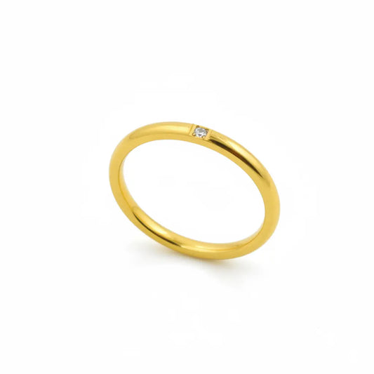 Minimal Crystal Dot Ring