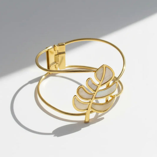 Gold Monstera Leaf Cuff