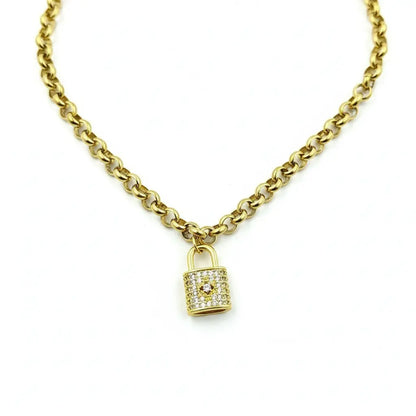 Gold Padlock Bracelet