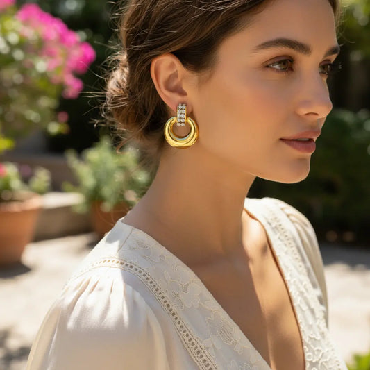 Aurora Halo Drop Hoops