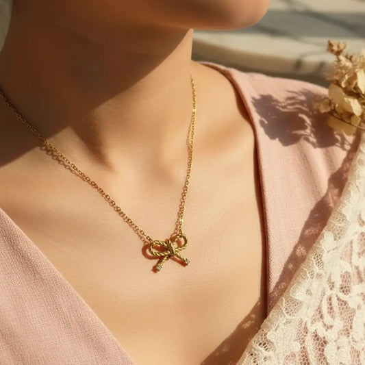 Petite Bowknot Pendant Necklace