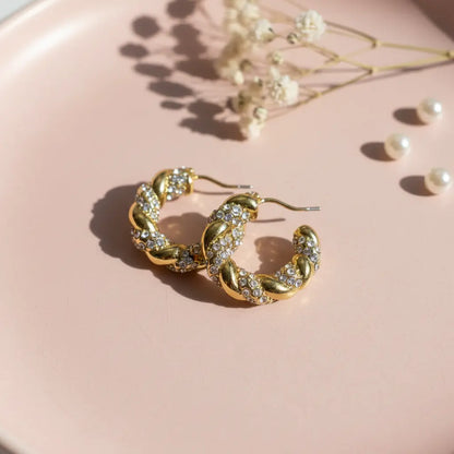 Twilight Twist Pavé Hoops