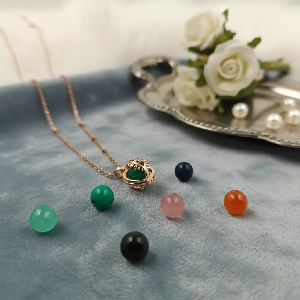 Interchangeable Evil Eye Cage Pearl Necklace