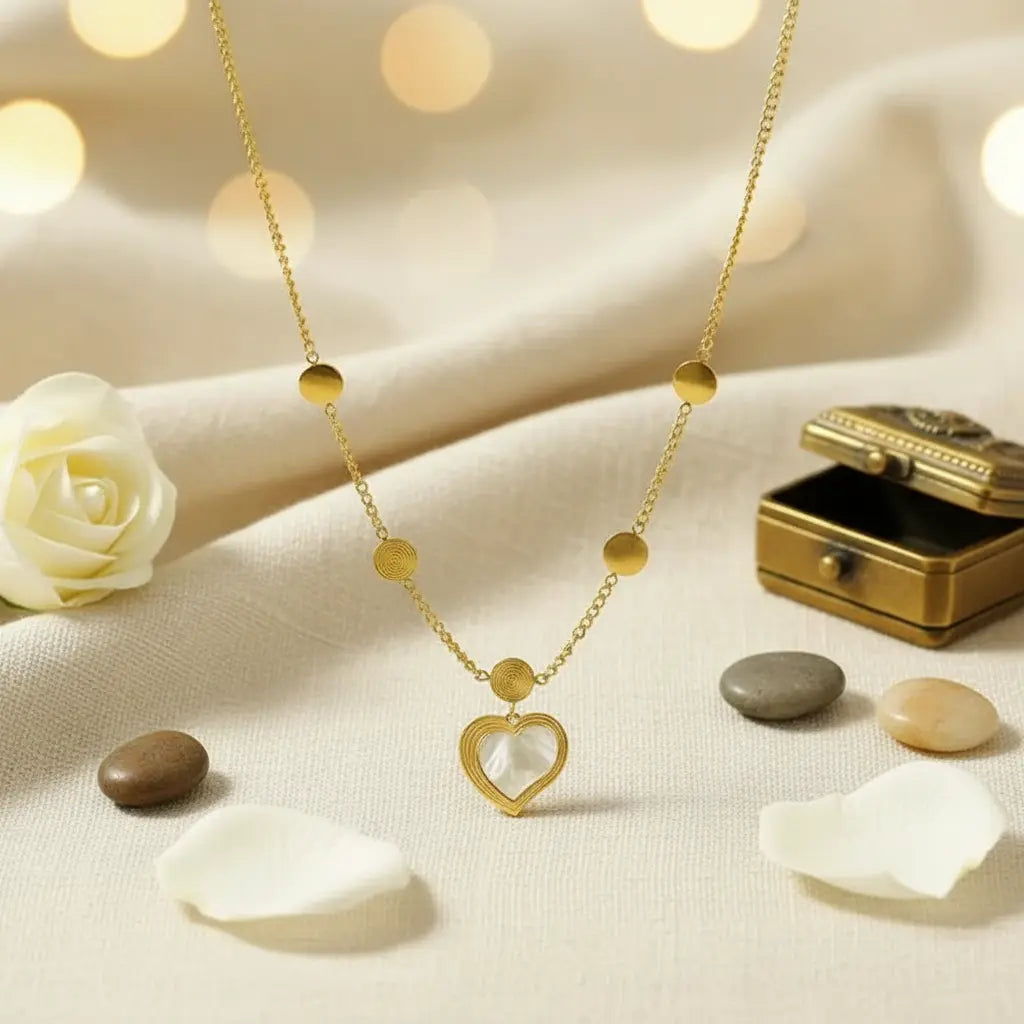 Charming Heart Coin Necklace