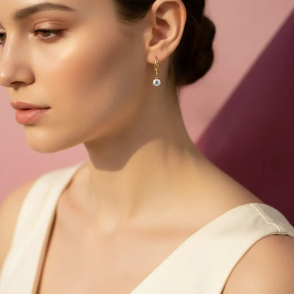Solitaire Glow Drop Earrings